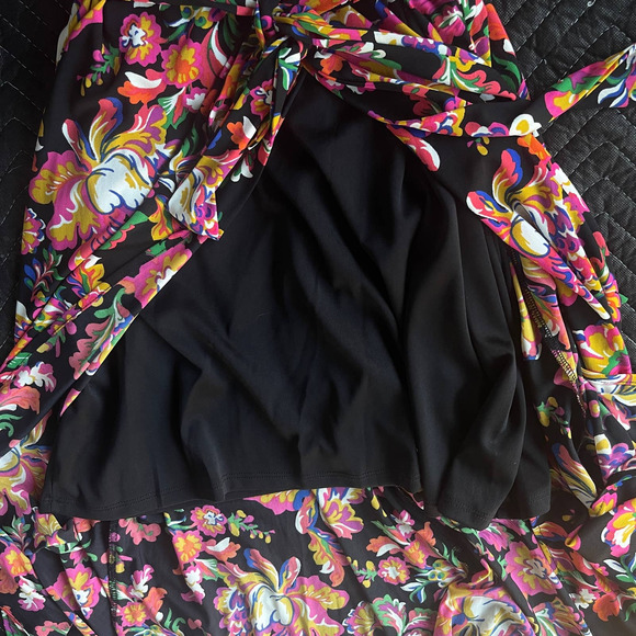 Thalia Sodi Dress Womens Plus Size 2X XXL Multicolored Floral Cold Shoulder - Picture 6 of 14